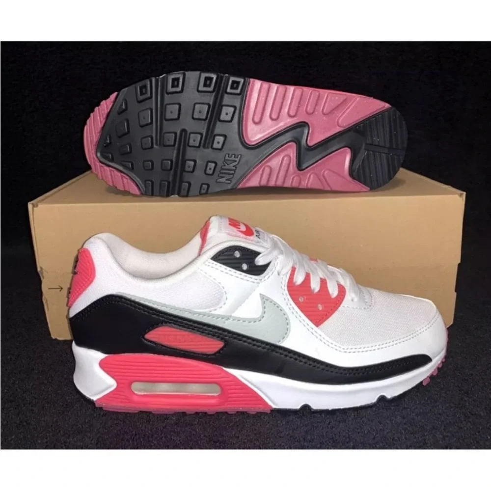 NIKE WMNS Air Max 90 White Aster Pink DH8010 105 - Sz 10/11 available - Picture 1 of 9